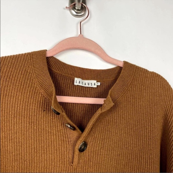 Lacausa La Brea Henley Sweater in Fox - Picture 3 of 7